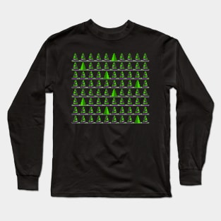 Pattern of Trees for Christmas Long Sleeve T-Shirt